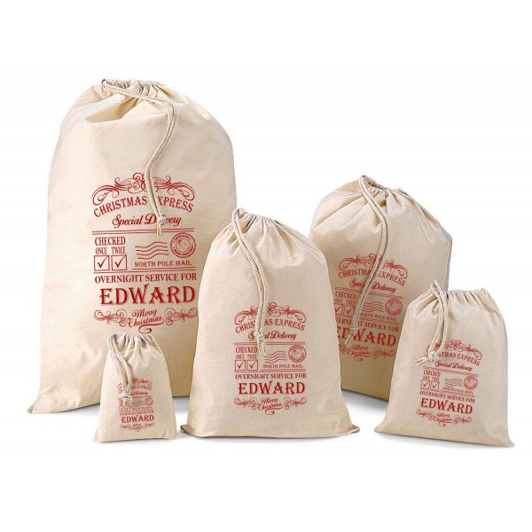 Personalised Santa Sack & Gift Bags - Edward Design